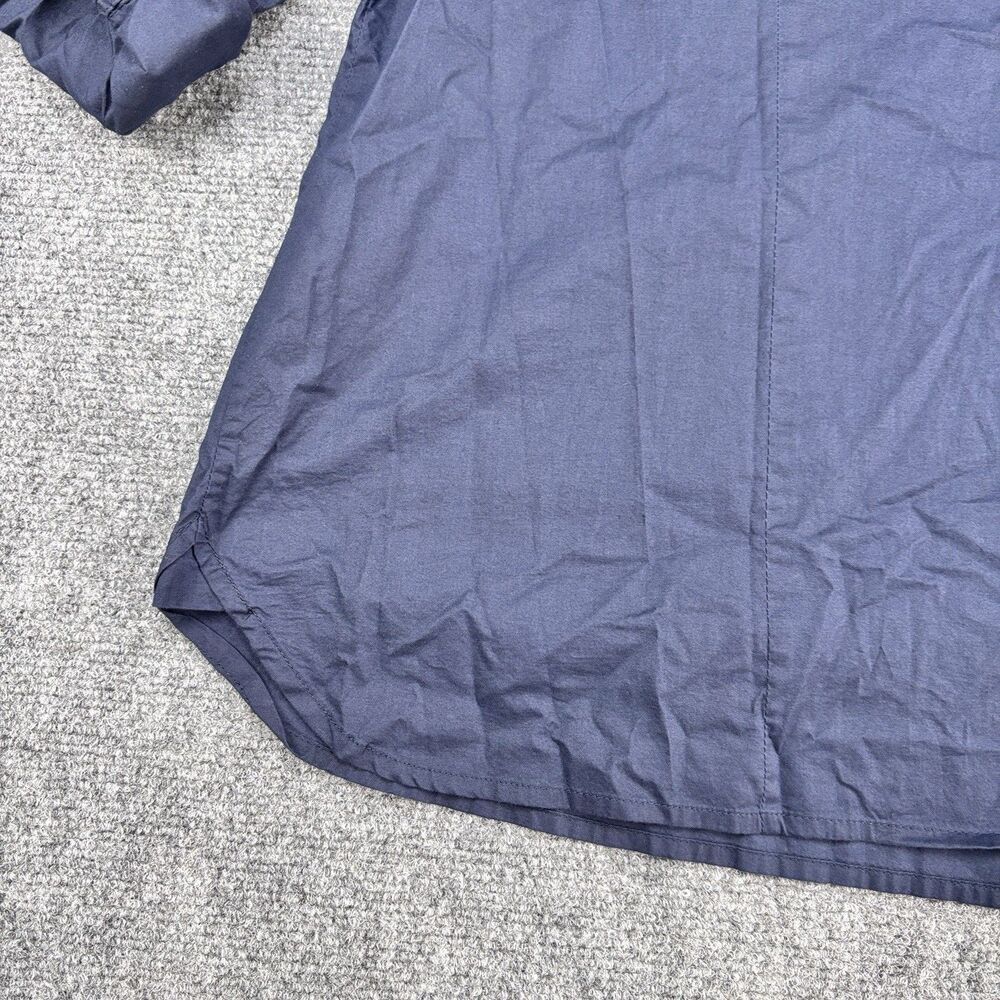 Tommy Hilfiger Women's 1X Navy Blue 100% Cotton Roll Tab Shirt - Picture 6 of 14